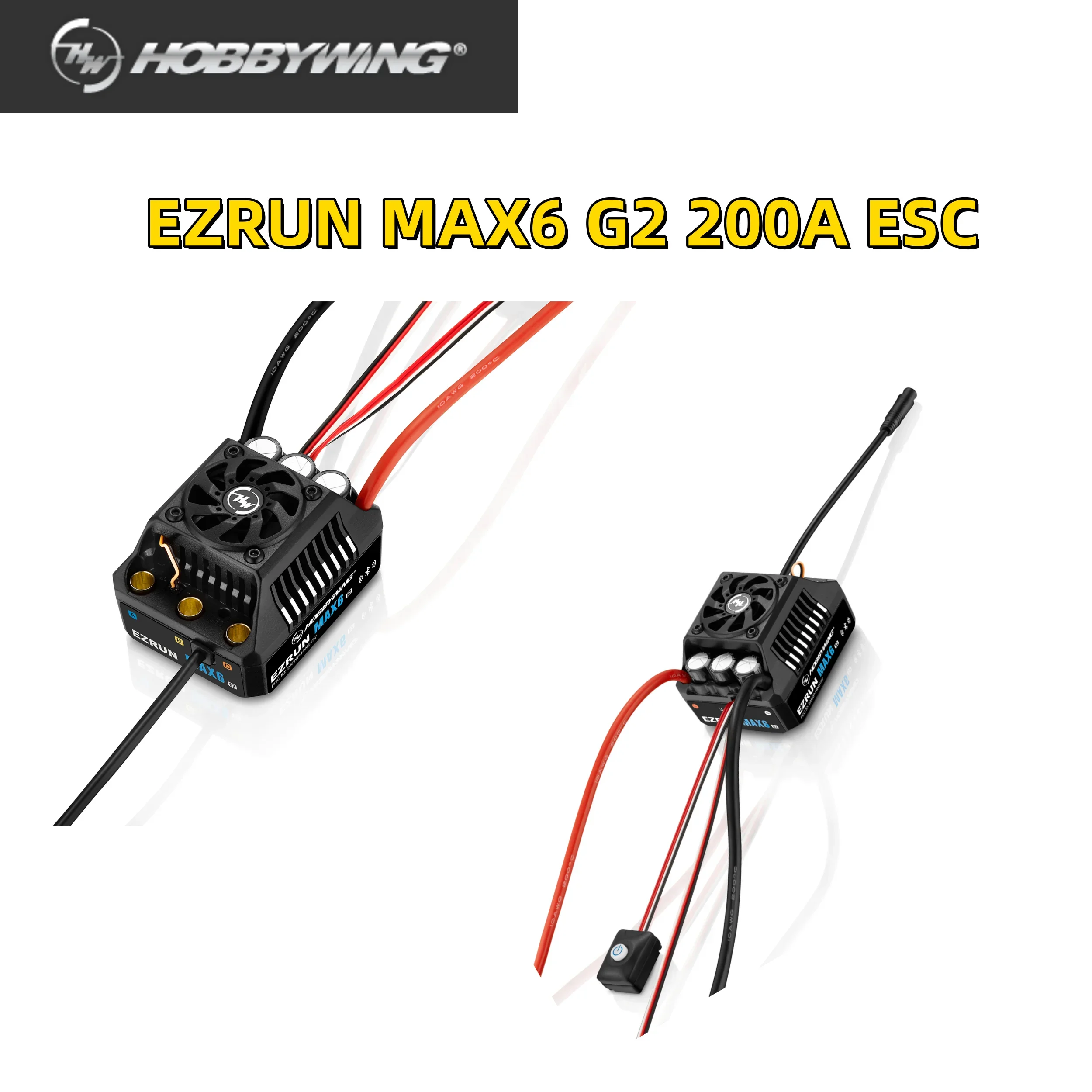Фото AvaCoreHobbywing EZRUN MAX6 G2 200A ESC 4990SD 1650KV 5690SD 1250KV Мотор для радиоуправляемых грузовиков масштаба 1/5, 1/6, 1/7 №2