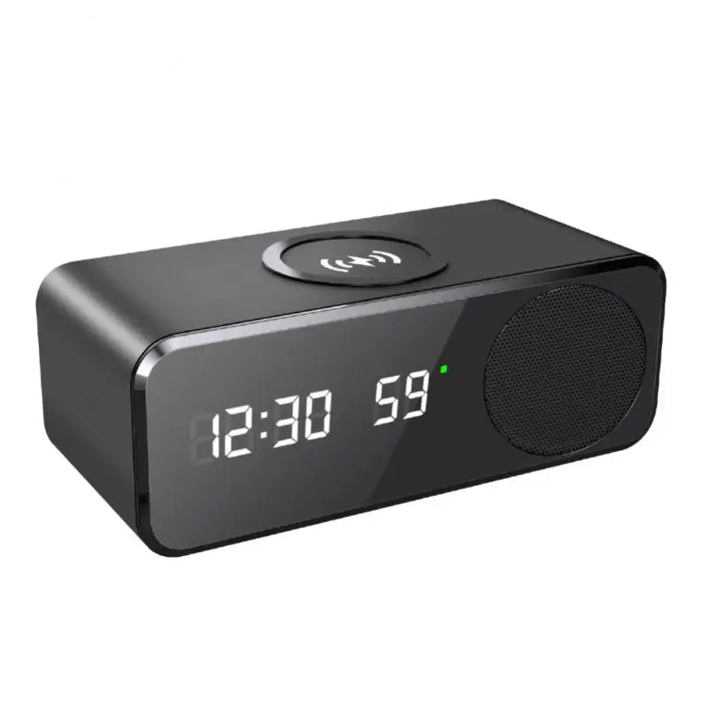 

Fm Radio Stereo Subwoofer Phone Holder Wireless Charger Multi-function Radio Speaker Bluetooth Speakers For Bedroom W26 Column