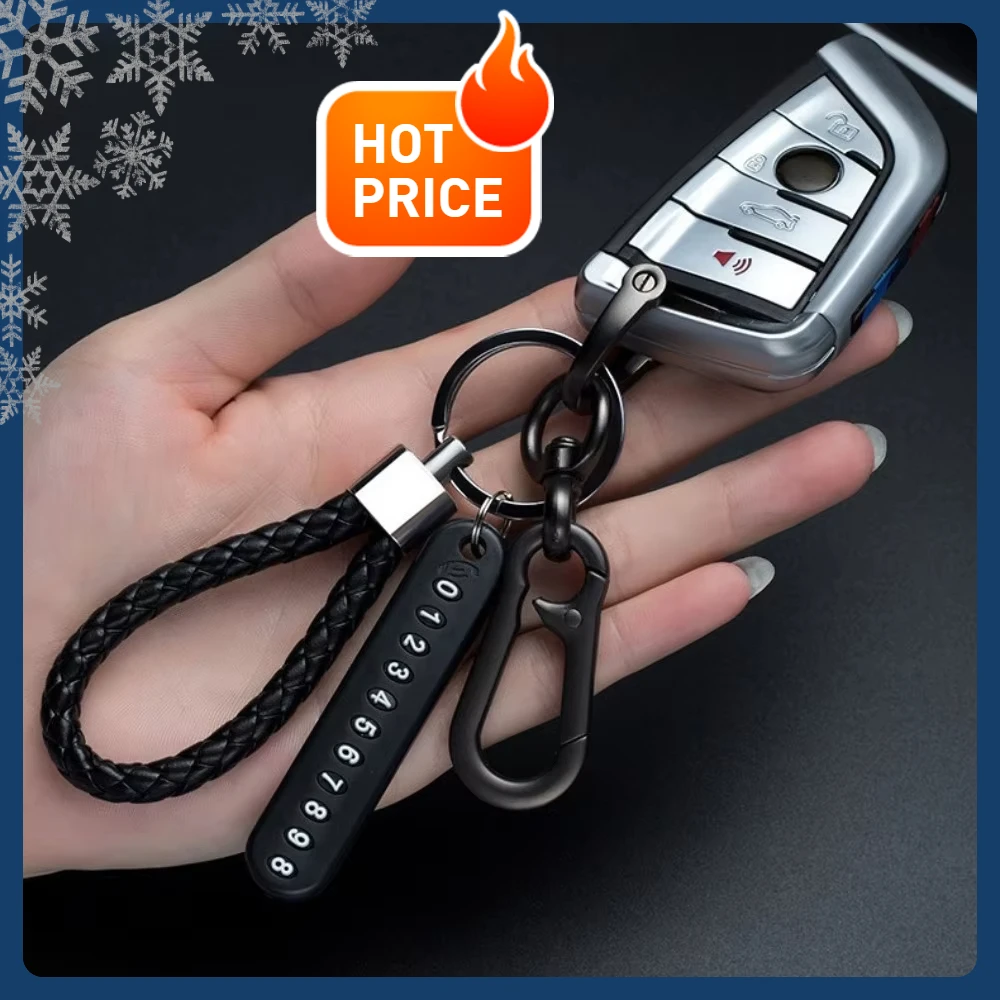 Модный брелок с номером мобильного телефона сделай сам простой тканый