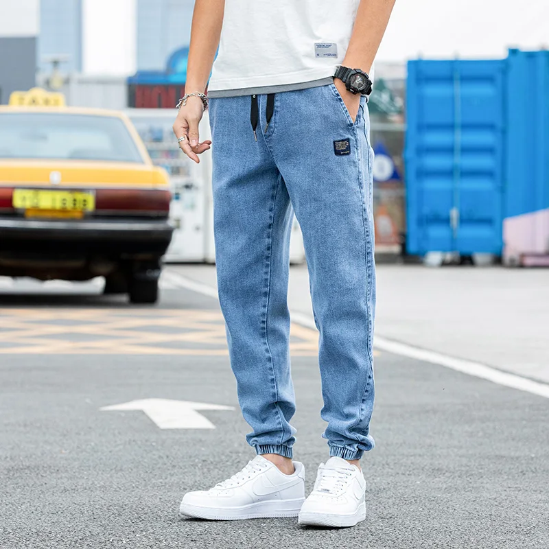 New Product Jeans Men's Loose Autumn Men's Stretch Casual Overalls Trendy Brand Harlan Trousers Long Pants for Men
