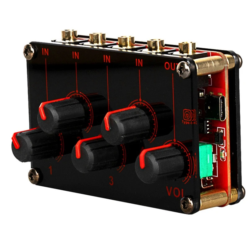 4-канальный внешний аккумулятор USB 5 В линейный миксер портативная аналоговая