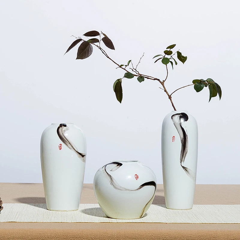 Маленькая керамическая ваза Jingdezhen с орнаментом настольное украшение Новая