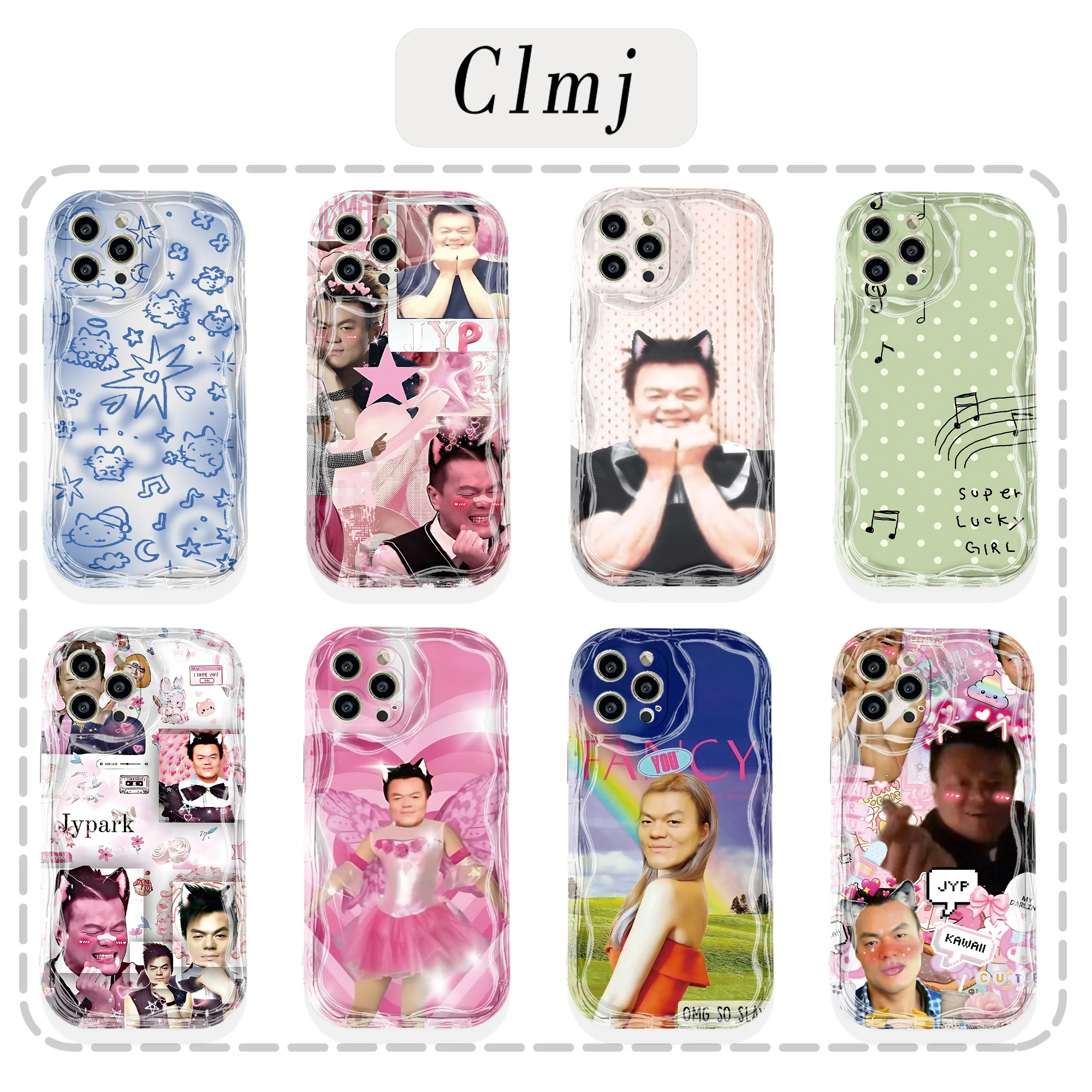 Фото Забавный чехол для телефона JYP Meme для iPhone 17e 17 16 16e 15 14 13 12 11 Pro Max Mini X XR XSMAX 8 Air Plus, 3D-волнистая мягкая задняя крышка из ТПУ №1
