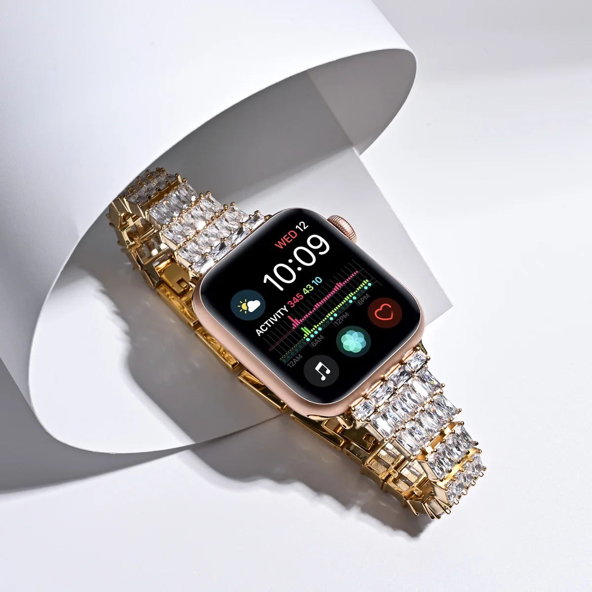 Stainless Steel Strap For Apple Watch band 7 41mm 45mm 40mm 44mm 38mm 42mm Women diamond bracelet For iWatch series 6 SE 5 4 3