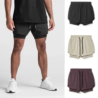 summer mens sports and leisure double layer fitness sweat wicking quick drying shorts gym store new products