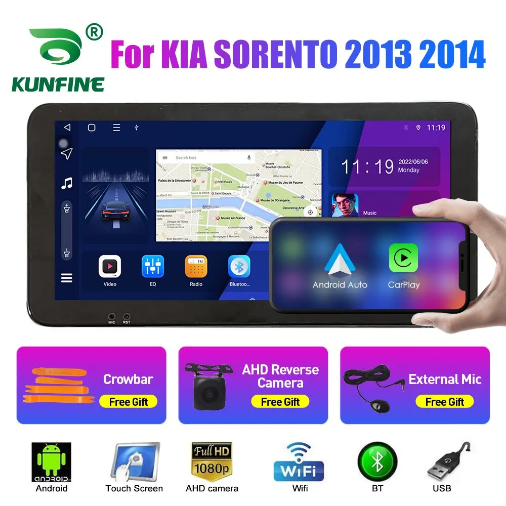 

10.33 Inch Car Radio For KIA SORENTO 2013 2Din Android Octa Core Car Stereo DVD GPS Navigation Player QLED Screen Carplay