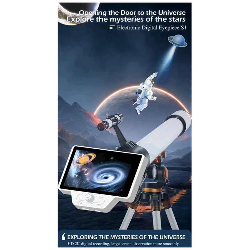 НОВЫЙ 2K HD Wi-Fi S1 электронный окуляр 5-дюймовый IPS экран астрономический телескоп