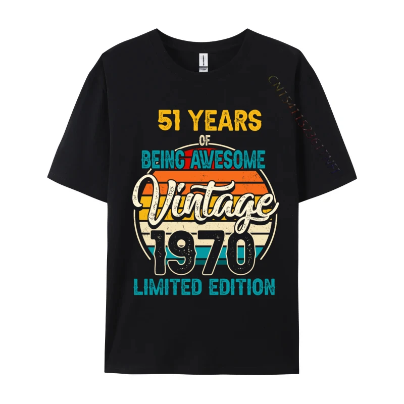 Vintage Limited Edition 1970 Awesome Printing T Shirt For Men Fitness Tight Tops New Design Custom Tees