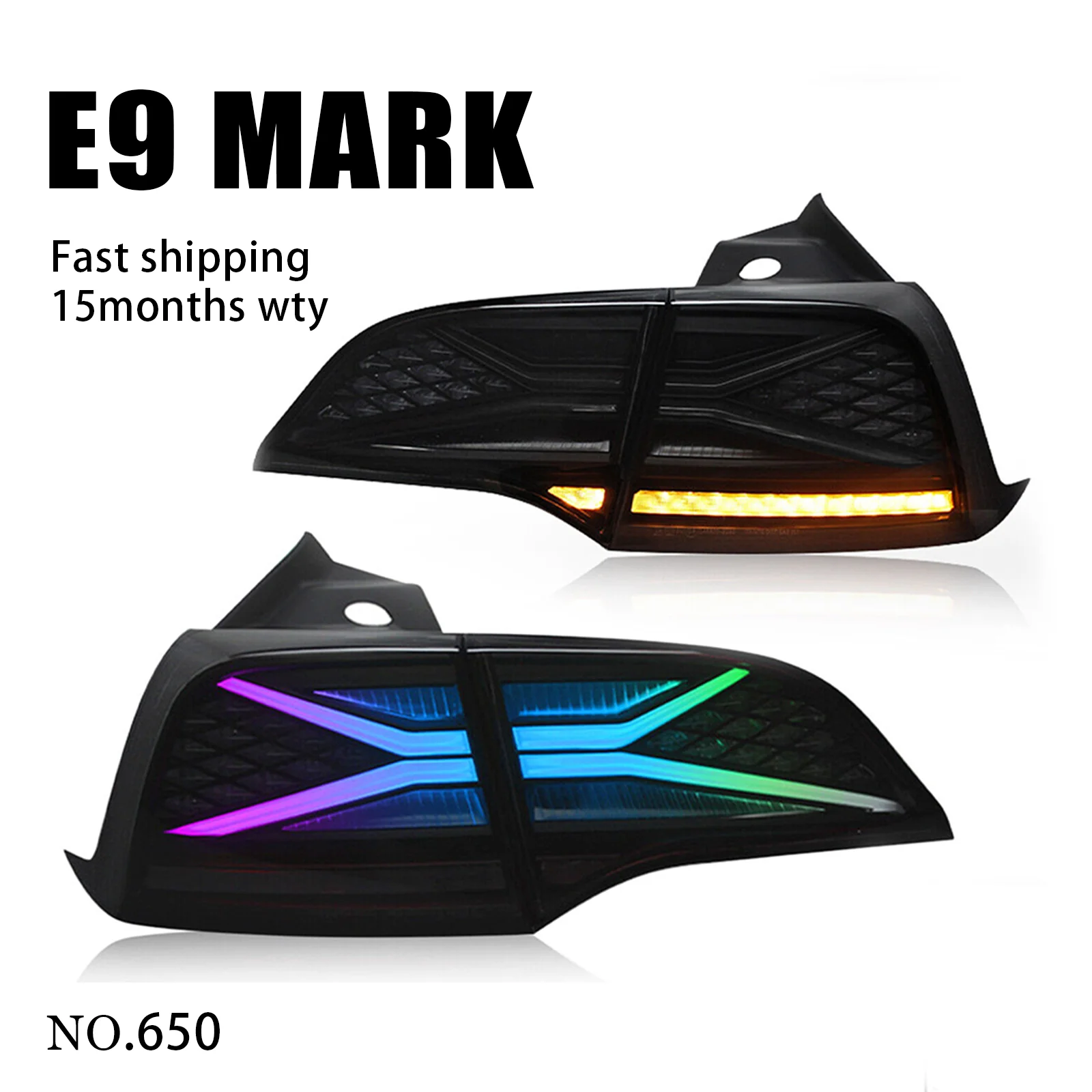 Высококачественные лампы дневного света DK модифицированные задние RGB для Tesla Model3