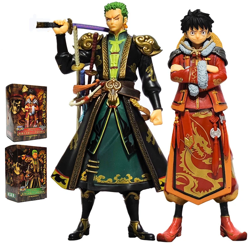 

The New One Piece Anime Figure Monkey·D·Luffy Roronoa Zoro Action Model Collection Chinese wind Roroloa Figurines Toy Statue