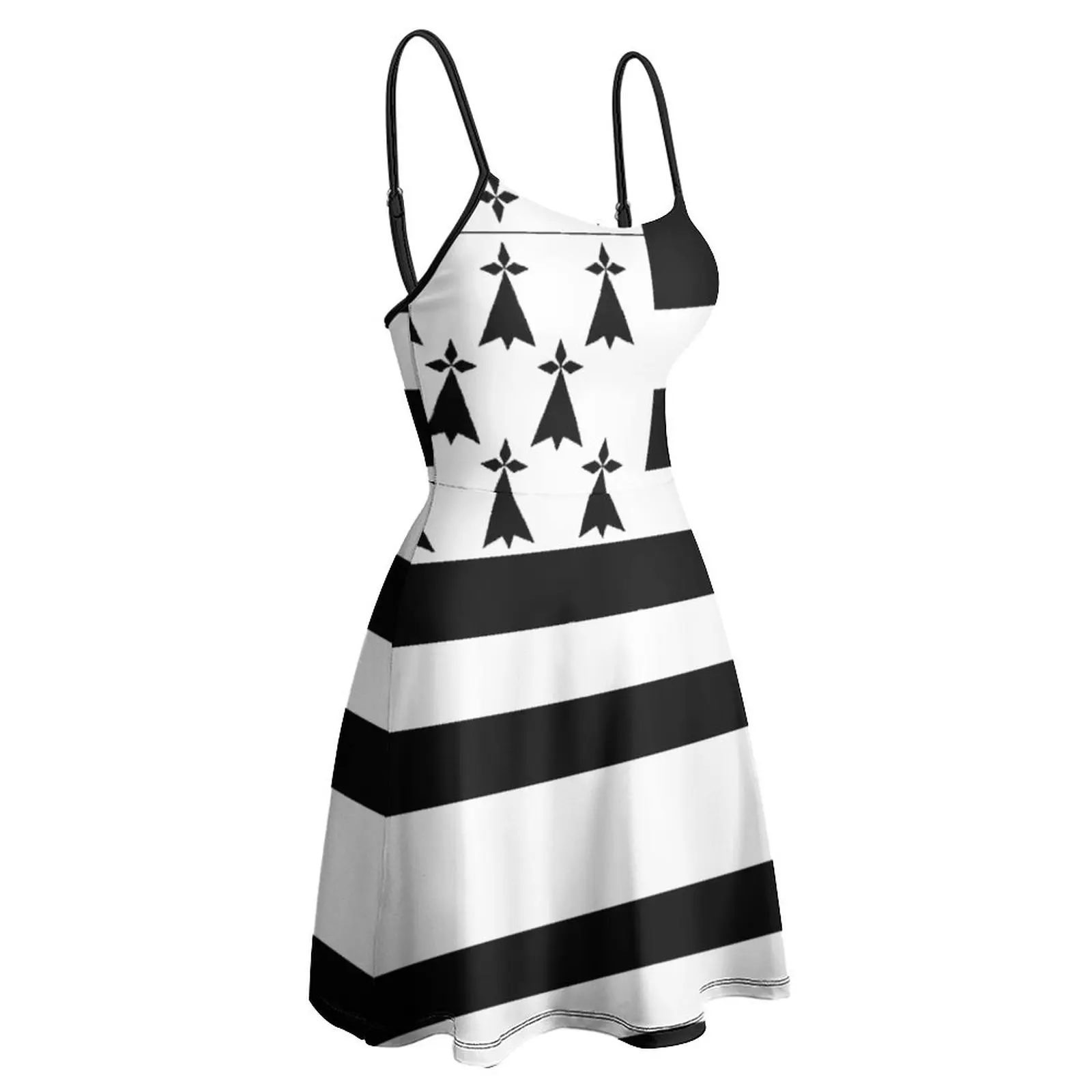 Женское платье на бретельках с флагом саркастическое Платье премиум-класса