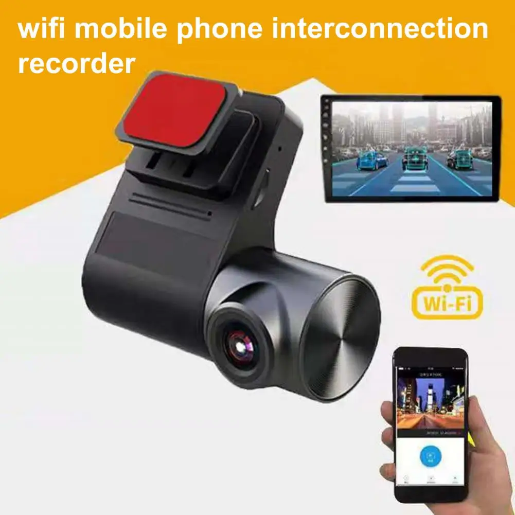 Скрытый автомобильный широкоугольный видеорегистратор 170 ночное видение Wi-Fi 720P