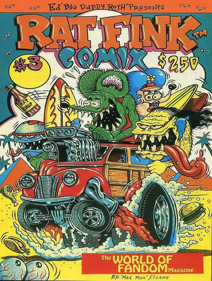 Wisesign Rat Fink Comix # 3 Ed Roth Big Daddy Знаки Rusty Look Репродукция Металлическая жестяная вывеска