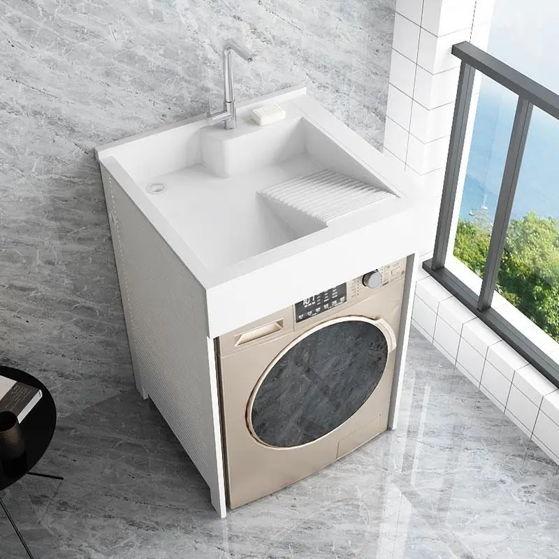 

Balcony Washing Machine Companion Cabinet Overall Wash Wardrobe Combination Integrated Inter-Platform Basin Wash Basin