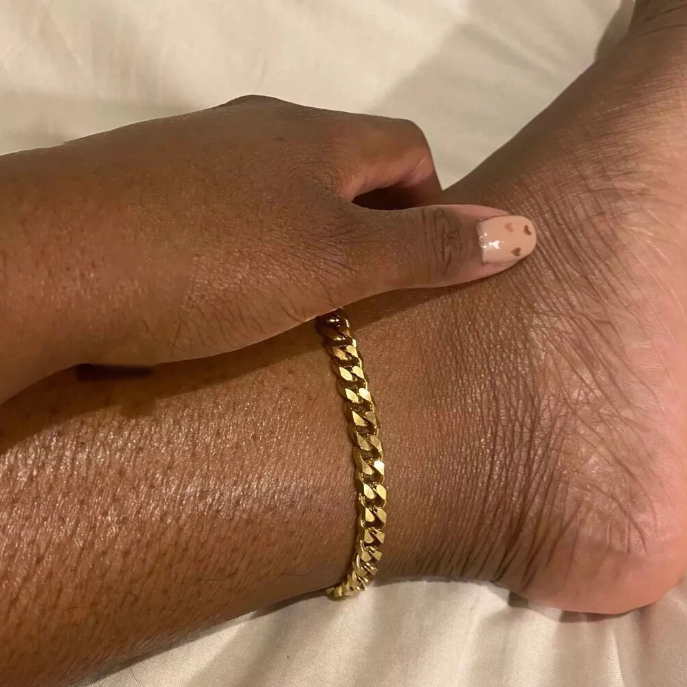 Браслеты на лодыжку женские и мужские из нержавеющей стали 4 мм