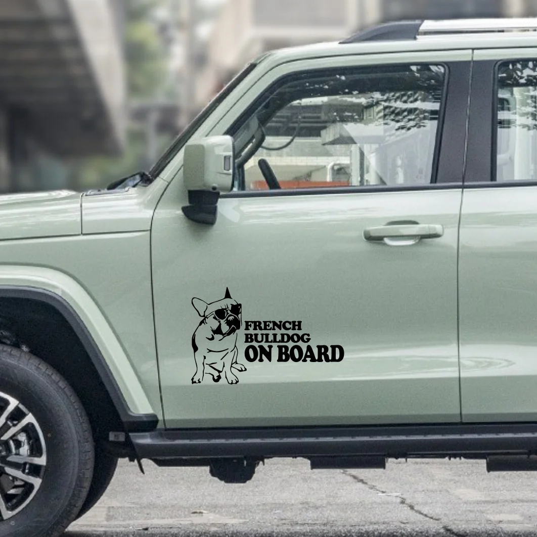 Dawasaru французский бульдог на борту забавная наклейка для автомобиля