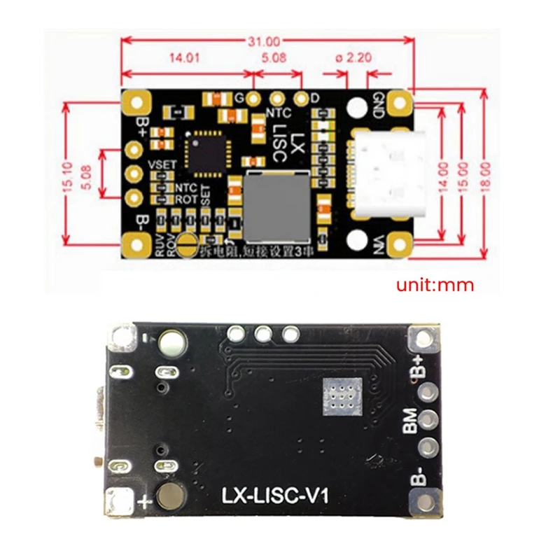 5 шт. Type-C 2S BMS модуль зарядки литиевой батареи 8 4 В 12 6 со сбалансированной
