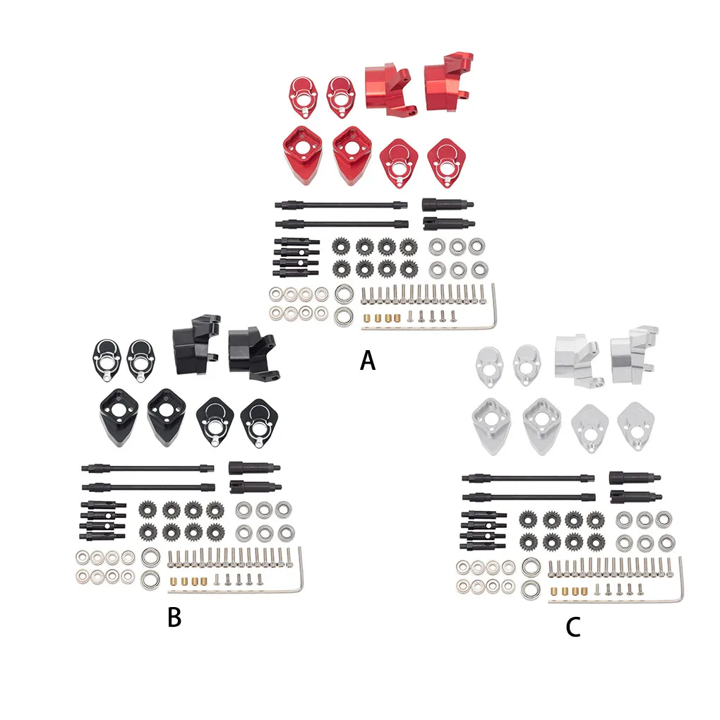 

Refit Axle Set Professional Frame Body Accessories Upgrade Accessory Front Rear Portal Axles Kit Replacement for SCX24