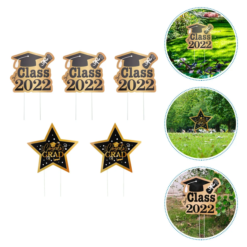 

1 Set Graduation Yard Sign Decoration Congrats Graduation Outdoor Lawn Signs
