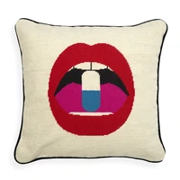new model customized lips full dose luxury hand stitched throw gift pillow