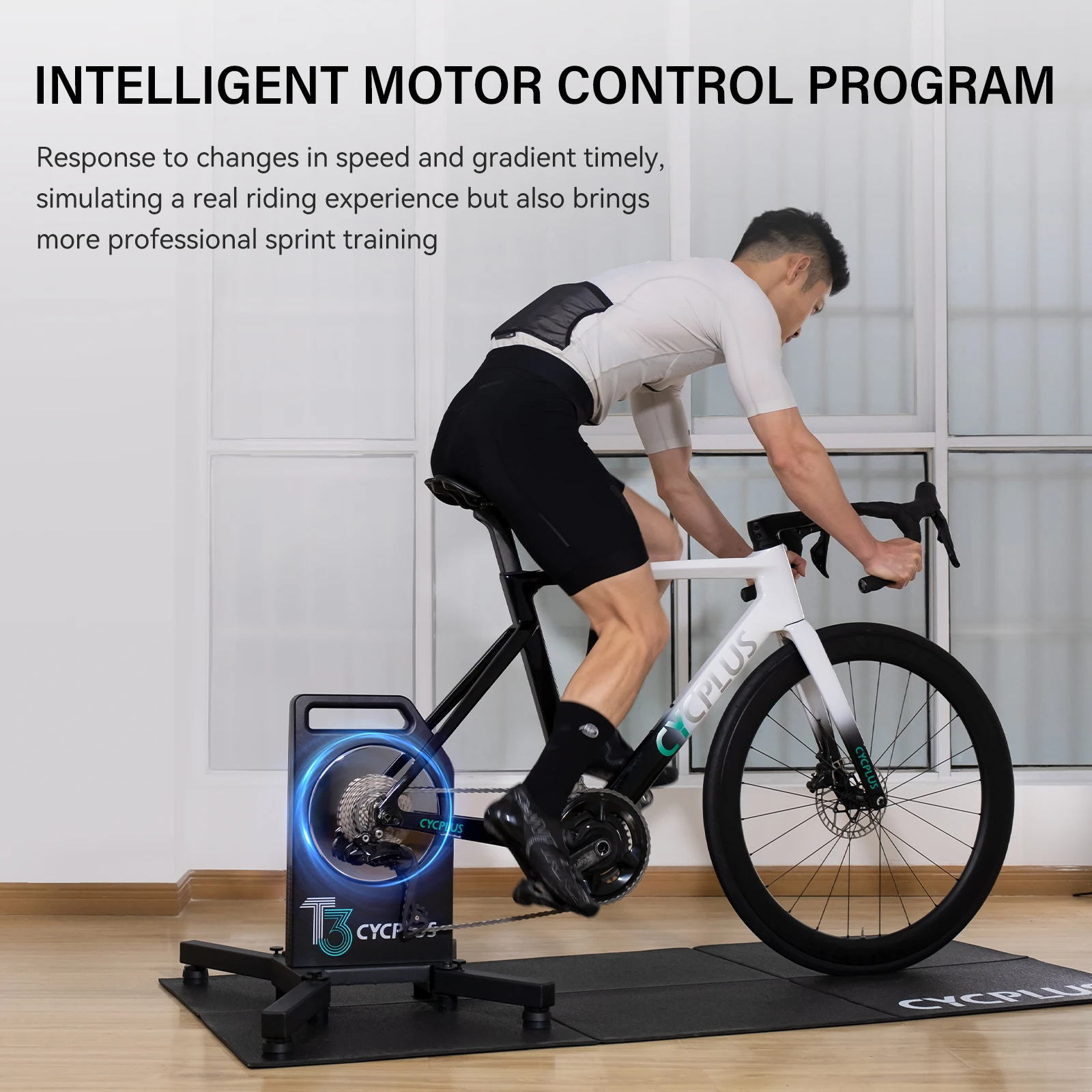 Фото Велотренажеры и аксессуары CYCPLUS T3 X-типа со складной конструкцией для домашнего использования №4
