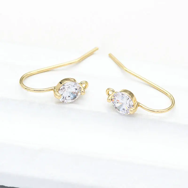 

Серьги-Крючки с покрытием из 14-каратного золота, 25 х15 мм, 6 шт.