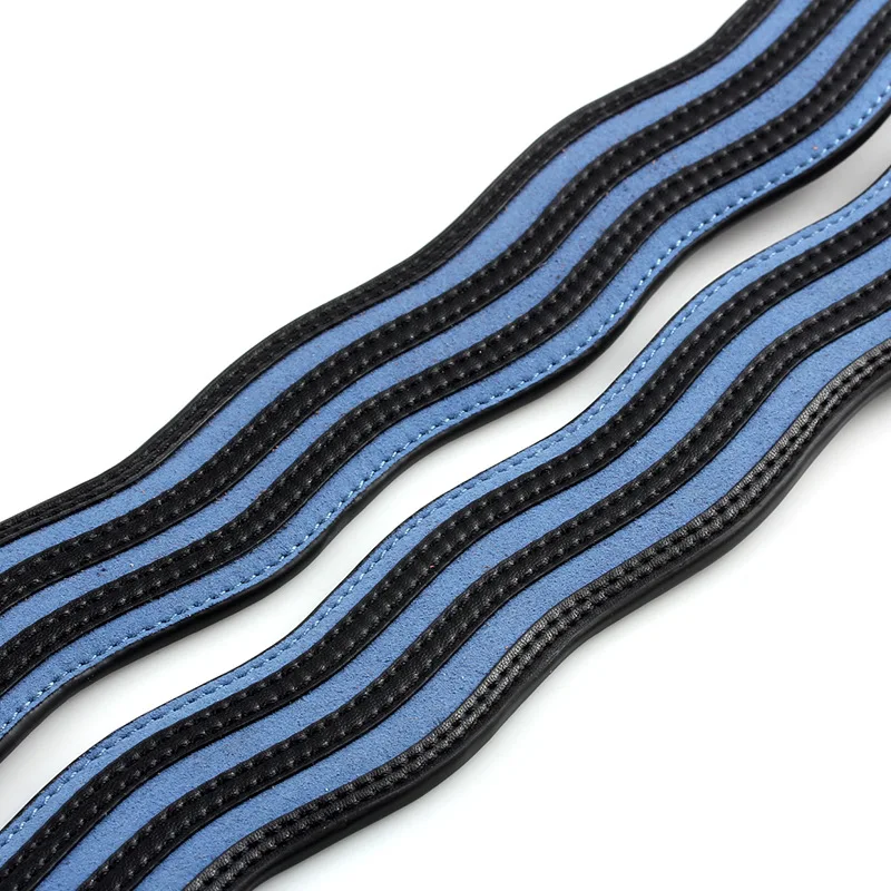 Wide Shoulder Strap High Quality Solid Color Bag Strap Wave Pattern Strap New Fashion PU Leather Bag Handle Accessory Travel