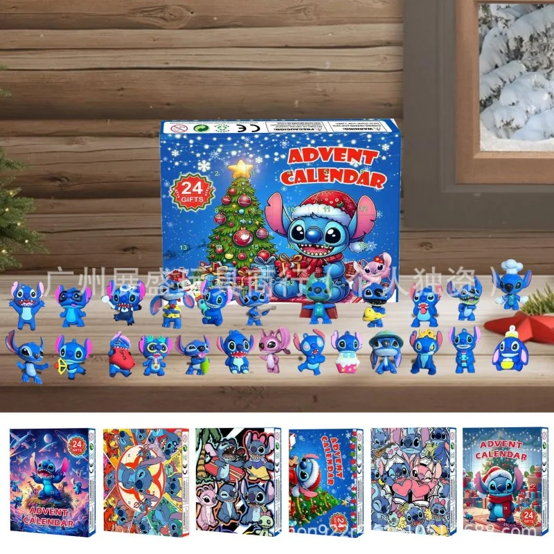 Disney Lilo &amp Stitch 24-дневный Рождественский ангел Адвент Хэллоуин Календарь Слепая