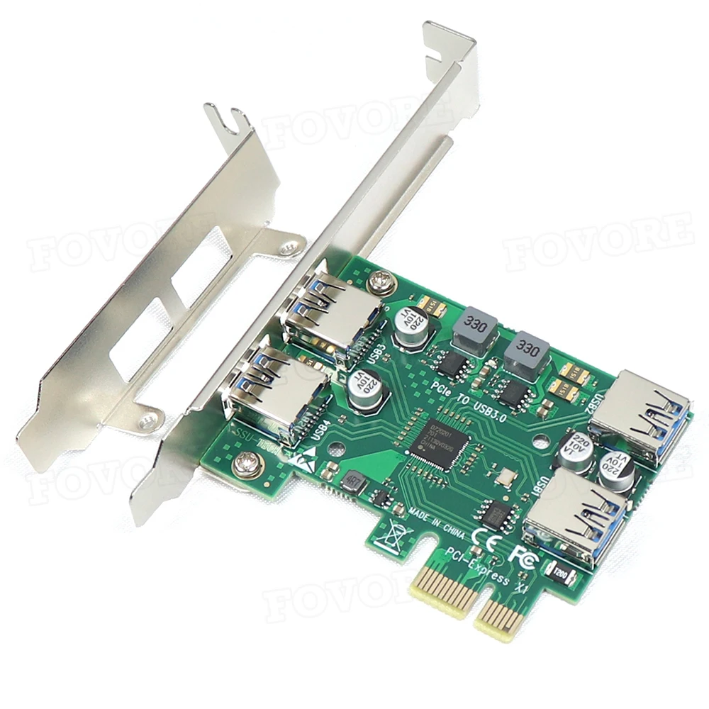 PCI Express USB адаптер PCIE 4 порта на 3 0 контроллер 5 Гбит/с USB3 PCI-e Плата расширения чип NEC