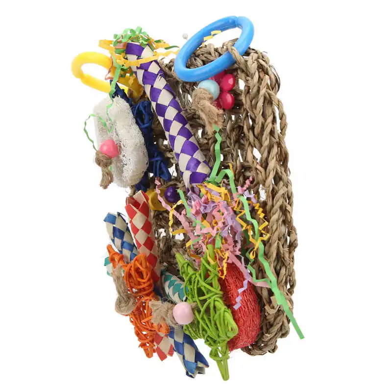 

Сеточка из ротанга для подъема птиц, жевательная игрушка для снятия скуки, многофункциональная для использования в помещении