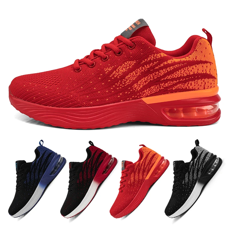 

Popular men's air-cushion sneakers Ultra-light and breathable fly-woven mesh sneakers Couples air-cushion running shoes