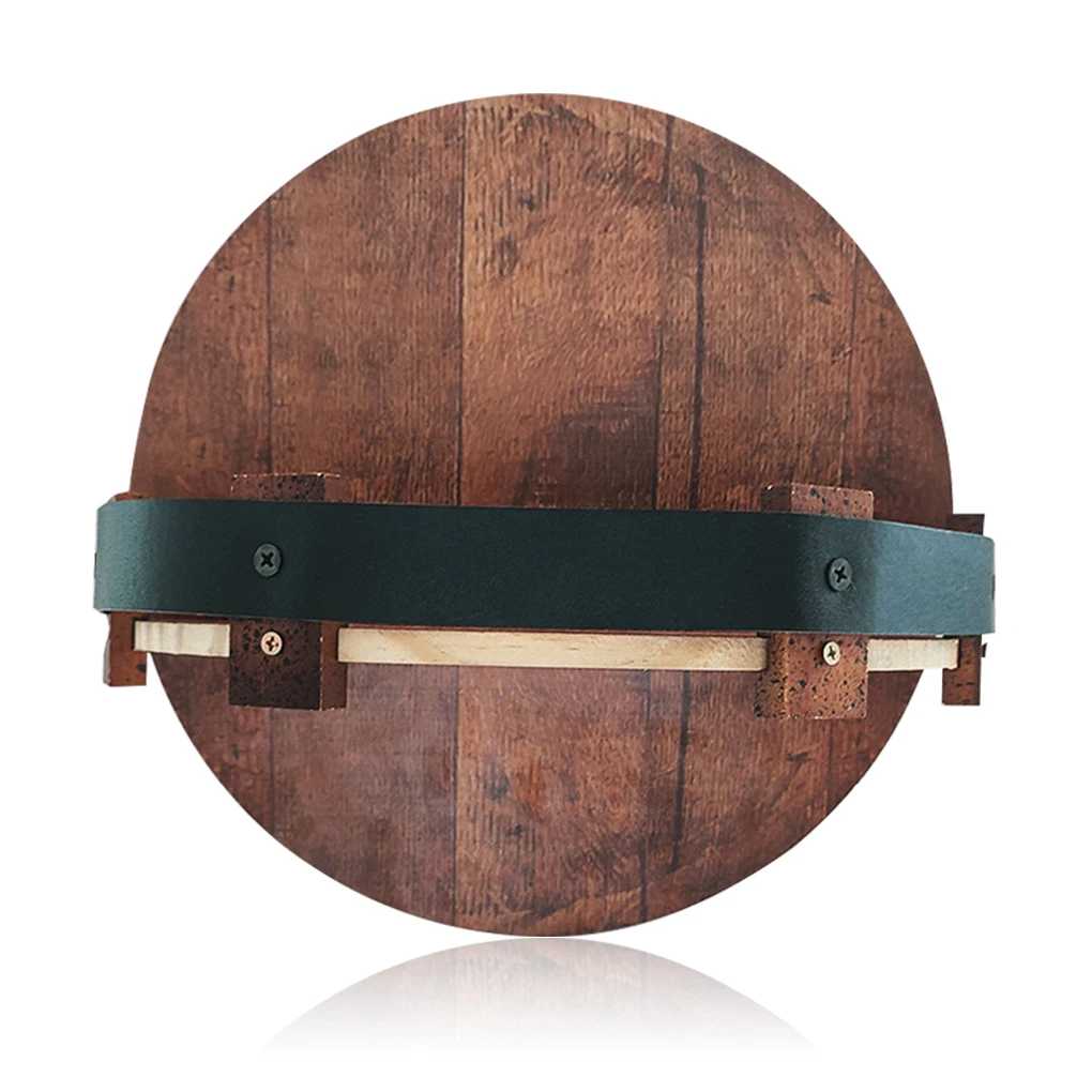 

Деревянная винная полка, держатель для хранения бутылок, фермерский круглый подвесной стеллаж ручной работы, для рукоделия, бара, дома, стол...