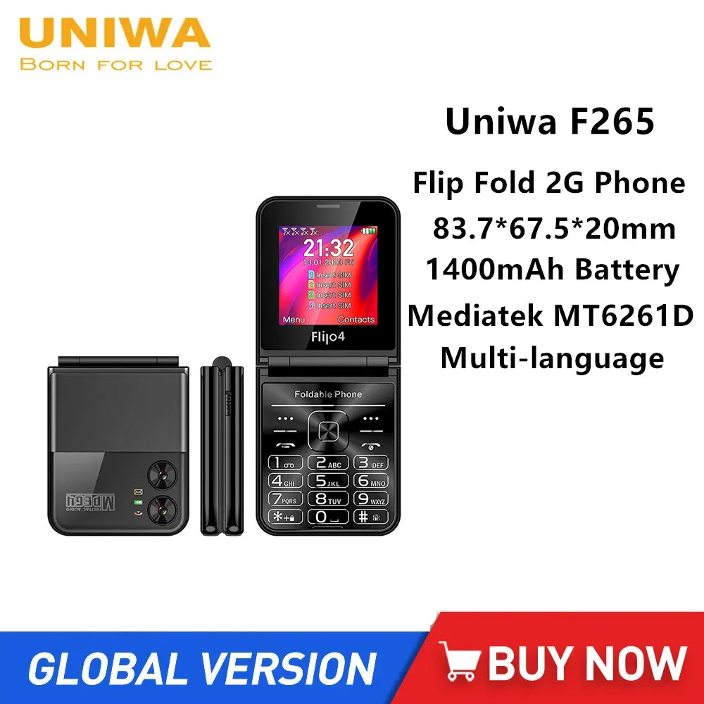 Складной телефон-раскладушка UNIWA F265