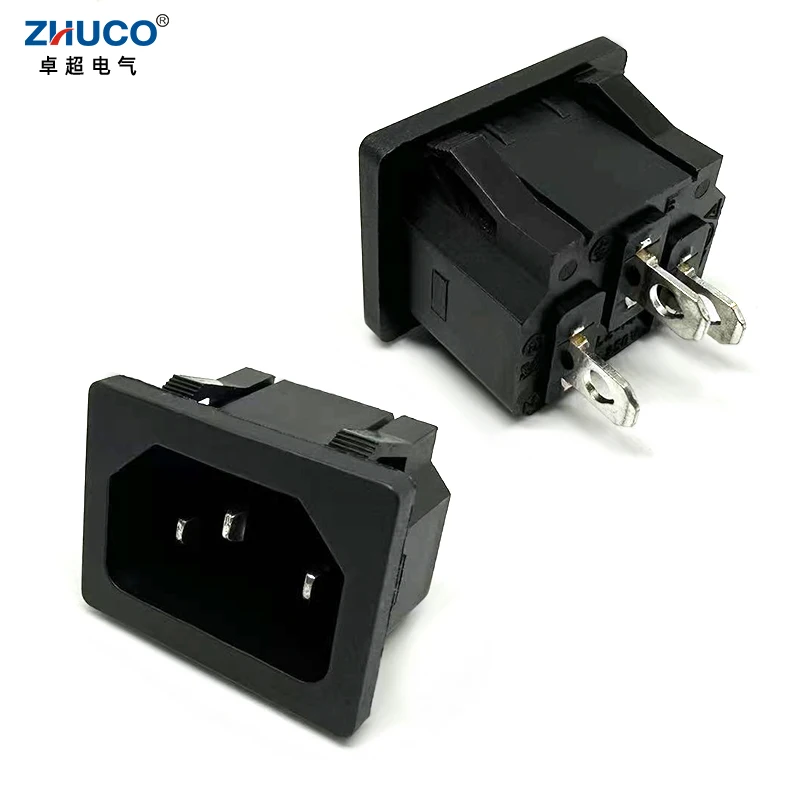 Фотоэлектрическая розетка переменного тока, 3 контакта, 10 А, 250 В, 1 шт.