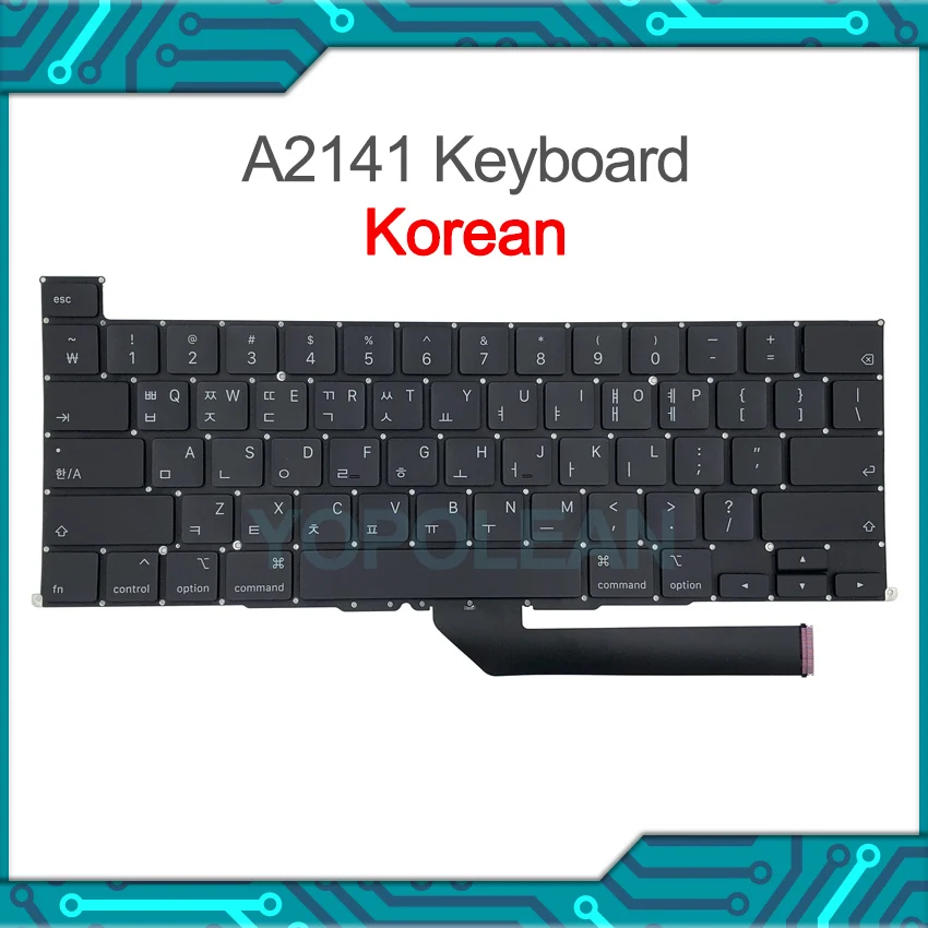 

Новая схема KR Korea для замены клавиатуры MacBook Pro Retina 16 дюймов A2141 2019 года EMC 3347