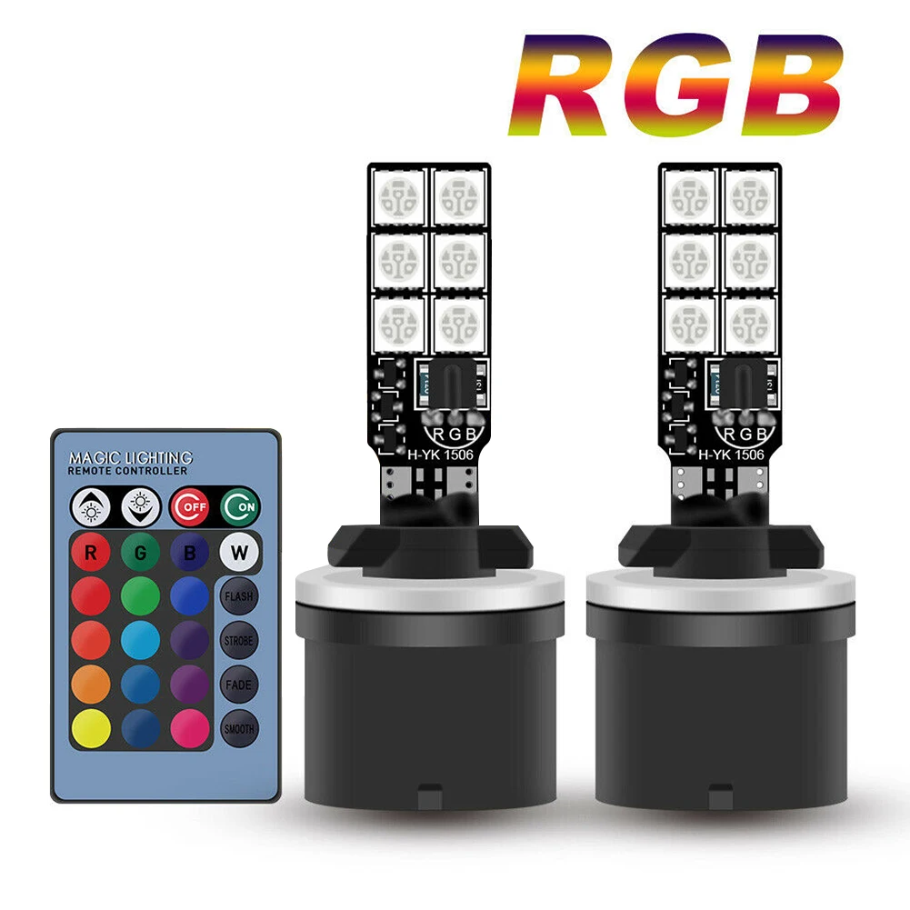 

2 шт. 880 899 893 RGB SMD светодиодные противотуманные фары красочные для Chevrolet Tahoe 2000-2006 с дистанционным управлением DIY Противотуманные фары противо...