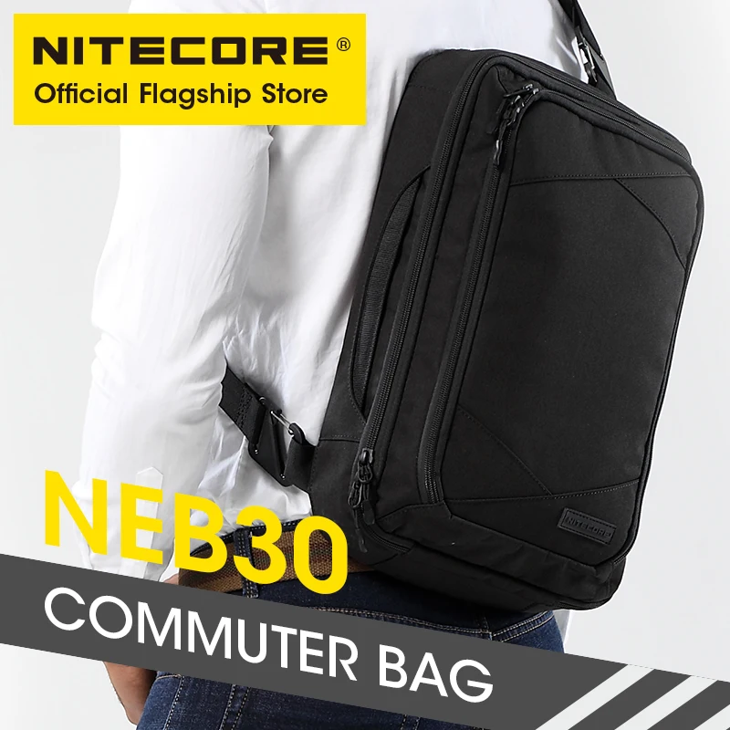 NITECORE NEB30 Men Shoulder Bag Casual Crossbody Bags Travel Commter Bussines Sling Bag 600D Carry-on Pack  for 14