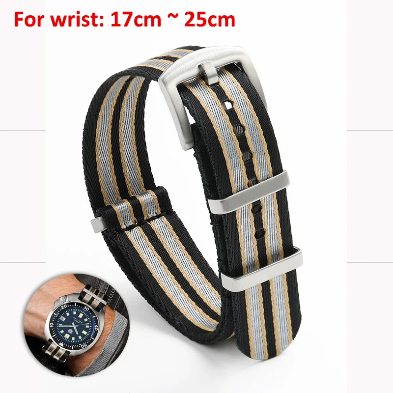 Ремешок нейлоновый для наручных часов мягкий спортивный сменный Браслет