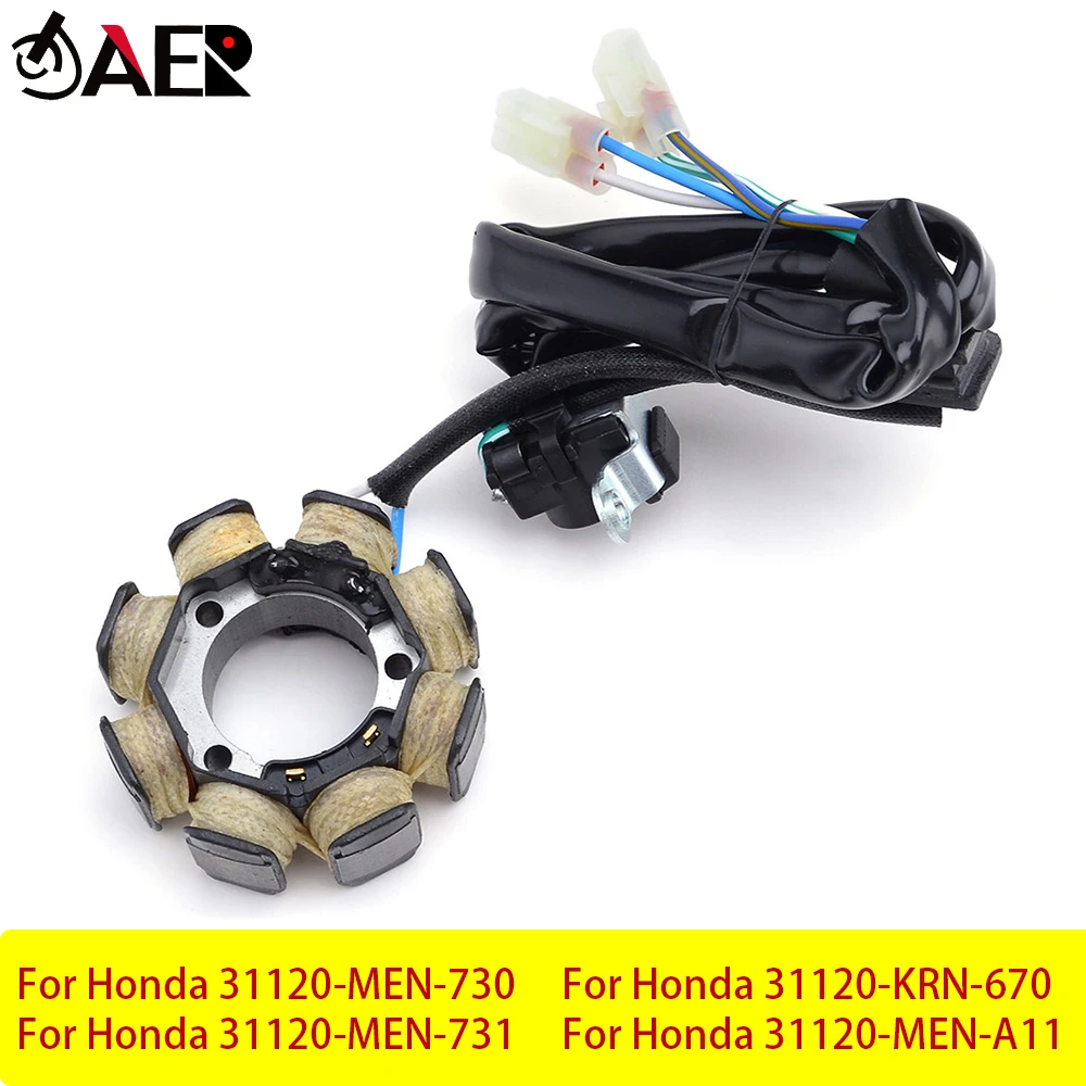 

Stator Coil for Honda CRF250 CRF250R CRF450R CRF 250 450 R 31120-KRN-670 31120-MEN-A11 31120-MEN-730 31120-MEN-731