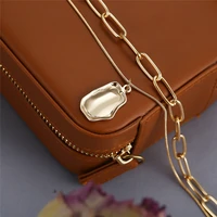 punk multilayer gold chunky chain 2021 trend jewelry choker necklace for women fashion irregular round necklace chains jewelry