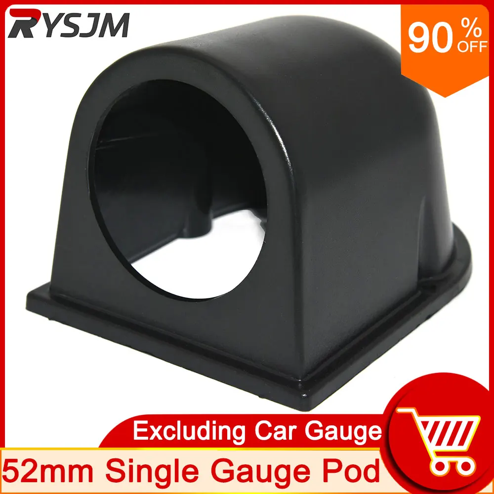 HD 2 Inch 52mm Single Gauge Pod Black Auto Car Gauge Holder Meter Pod Car Meter Holder Gauge Pod Gauge Trim Interior Parts