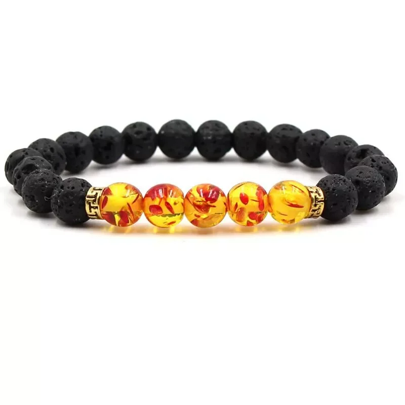 

Chakra Healing Beaded Bracelet Natural Lava Stone Head Tiger Eye Beads Bracelet for Women Men Fashion Yoga Jewelry Souvenirs