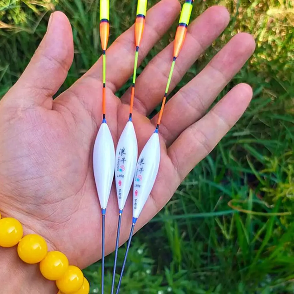 

4pcs Eye-catching Durable Winter Sensitivity Short Crucian Carp Fishing Floats Plastic Bobber Float