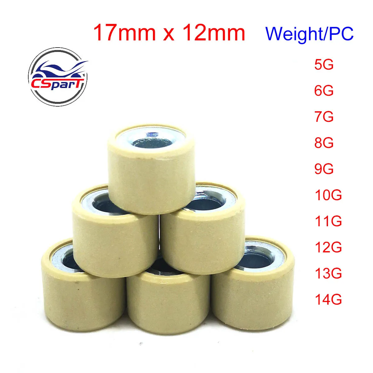 17x12 17*12 гоночный Вариатор, роликовые весы для APRILIA DERBI SUZUKI AG100 AN125 HS125T 150cc скутер