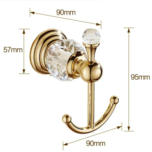 

Набор аксессуаров для ванной ZGRK, золотой, медь