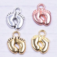 50pcslot silvergold colors foot palm alloy charms pendant supplies for diy bracelet necklace jewelry making handmade breloque