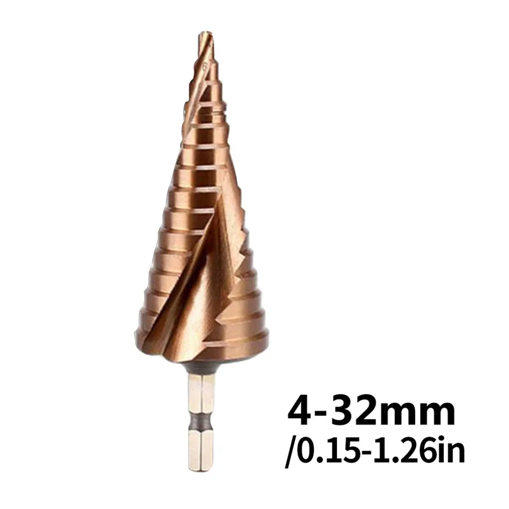 

Ступенчатое сверло 1/4 дюйма с шестигранным хвостовиком, вращающееся высокоскоростное стальное Коническое сверло, деревообрабатывающий ин...