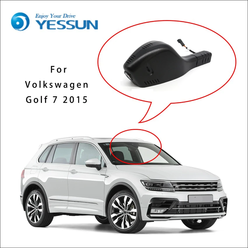 

YESSUN Front Dash Camera for Volkswagen Golf 7 2015 HD 1080P Not Rear Back Camera Car DVR Driving Video Recorder