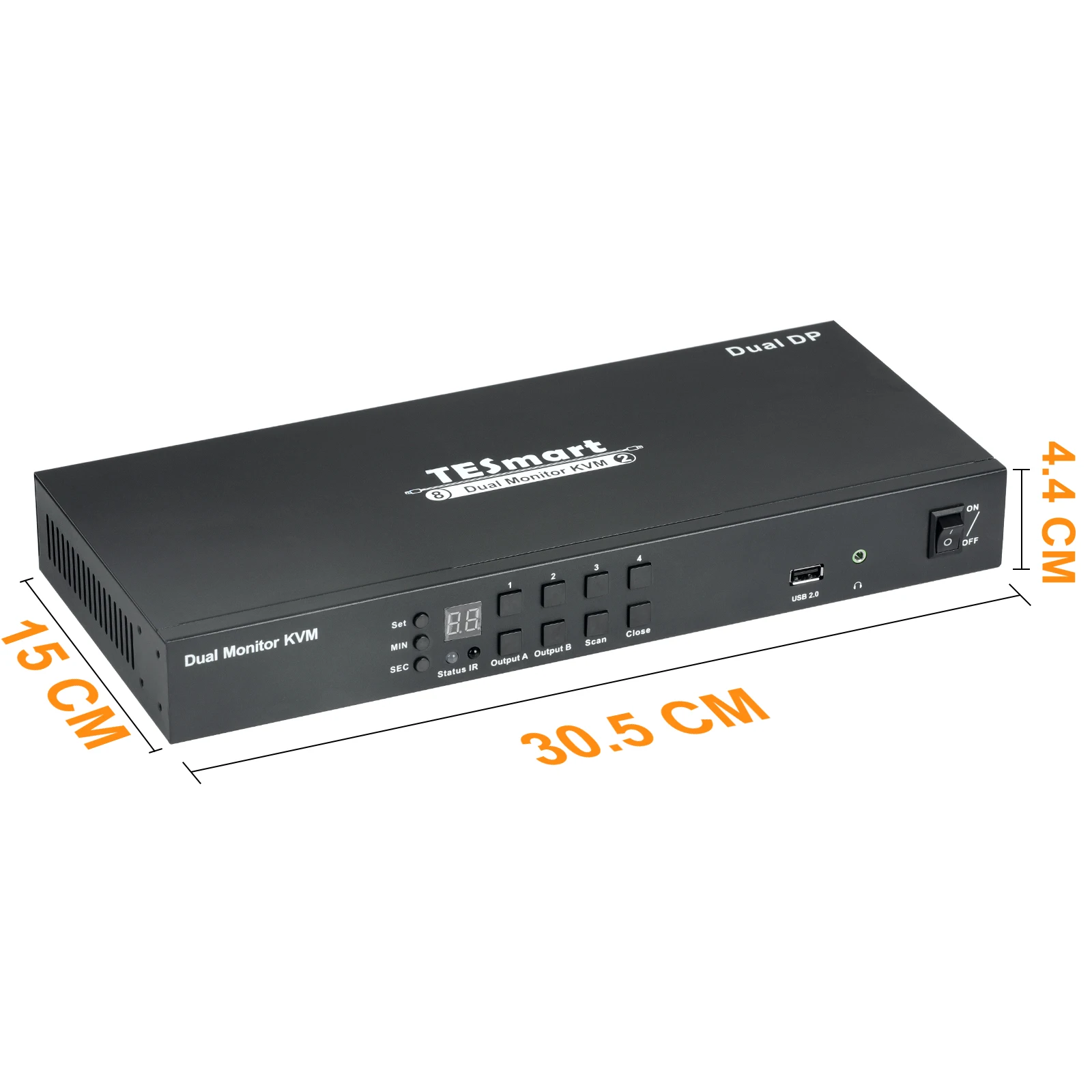 

DP Dual Monitor KVM Switch Support Resolution Up To 3840*2160@60HZ 8x2 Dual Monitor KVM Switch