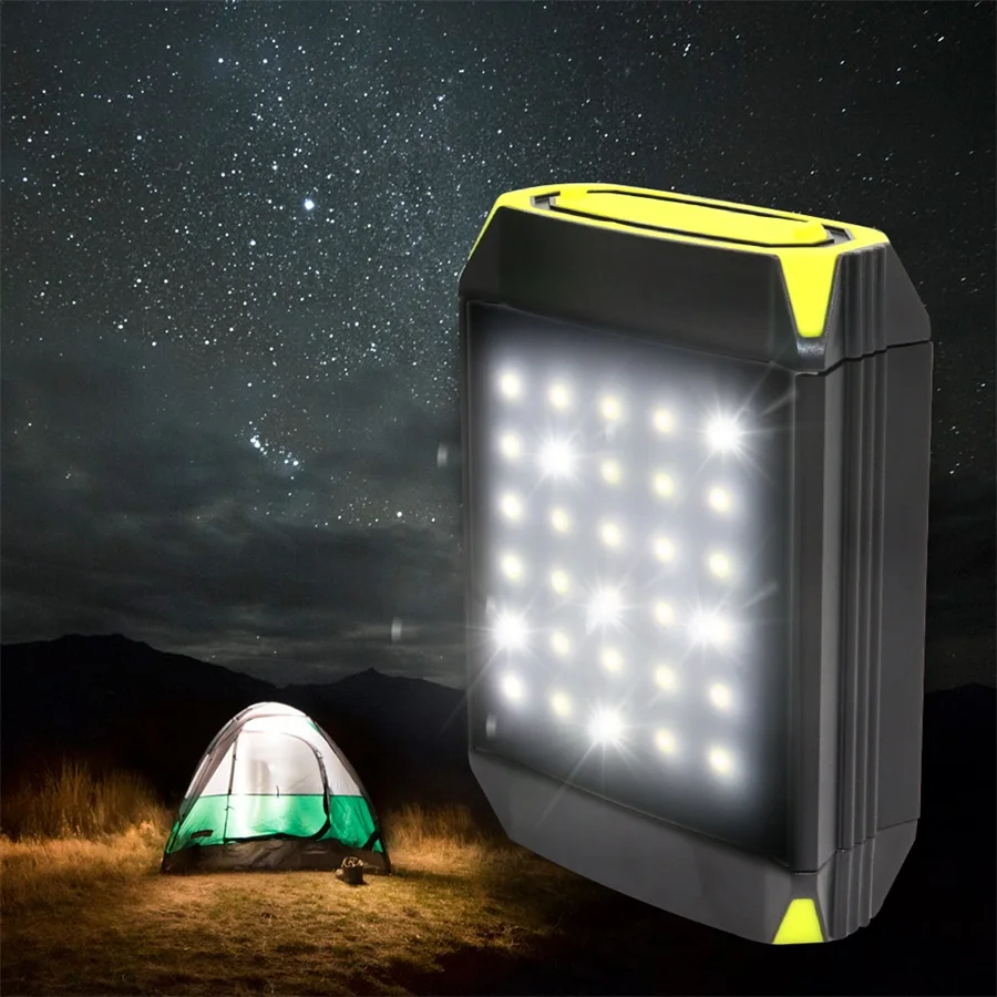 Camping Lantern Light Flasher Mobile Power Bank 6000mAh 30/27LED Portable Emergency Lantern Flashlight USB Outdoor Rechargeable